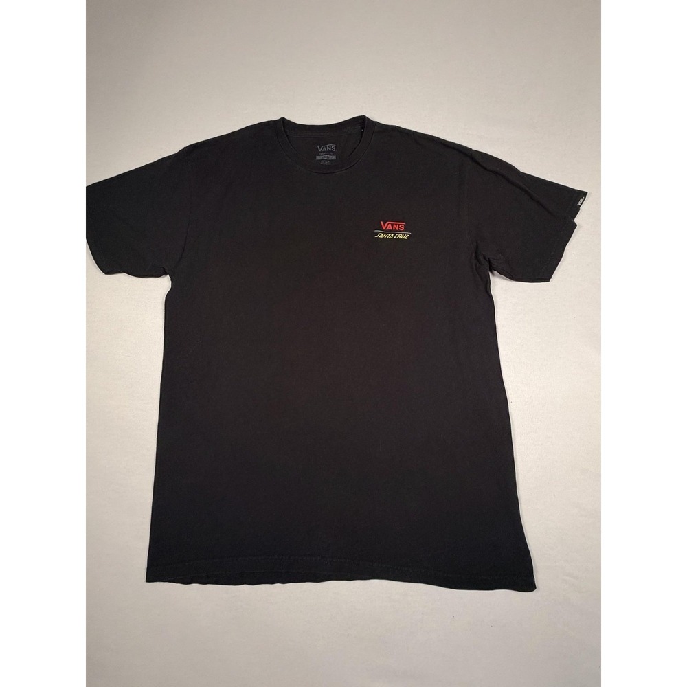 Vans Shirt‎ Mens Large Black Santa Cruz Checkerboard Graphic Tee Off The Wall